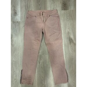 White House Black Market The Skimmer Crop Pants Dusty Rose Size 6 Zipper Ankle
